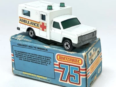 AMBULANCIA MATCHBOX SUPERFAST Nº41 DE COLECCIÓN MODELO LUCES VERDES, CAJA ORIGINAL 1979 Foto 1 de 4
