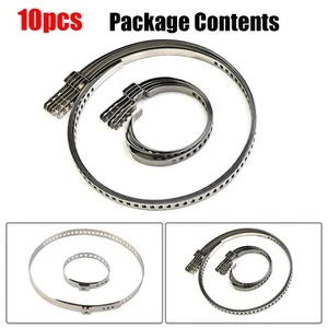 Crimp Clamp Kit Joint Boot Large&Small Accessories 10Pcs Stainless Steel - Picture 1 of 18