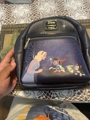 Mini mochila Disney nueva con etiquetas Pinocho y Blue Fairy Wishes Do Come True Loungefly Foto 1 de 4