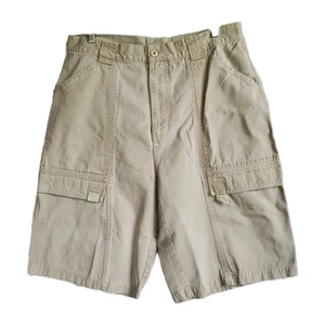 Vintage PJ Mark Men's Khaki Cargo Shorts Utility Pockets Baggy Skater Sz 36 Y2K - Picture 1 of 7