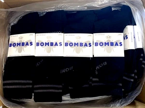Lot x50 Bombas Black Crew Calf Socks Adult Large with Honeycomb Arch Support - Picture 1 of 8