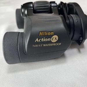 Nikon Action EX 7x35 Waterproof Binoculars Compact Wide View Used - Picture 1 of 4