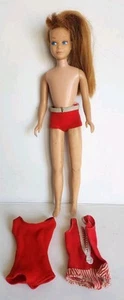 MATTEL JAPAN RED HAIR BARBIE SKIPPER DOLL  Bendable Legs damaged Vintage - Picture 1 of 18