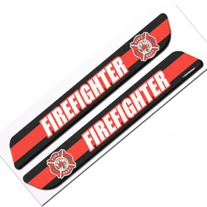 Pair of Premium Firefighter Custom Gloss Decals for Car Truck SUV Window Sticker - Picture 1 of 2