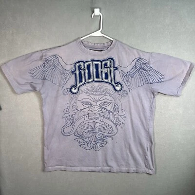 复古 Y2K Coogi Wings Dragon T 恤成人 XL 紫色 Grunge 男式 — 第 1/4 张图片