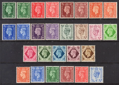 1937/50 KGVI SET OF 27 LOW VALUE DEFINITIVES UNMOUNTED MINT Cover