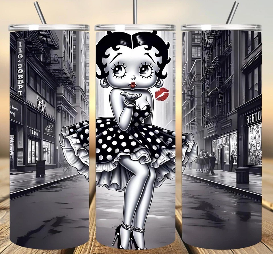 ❤️ Taza Vaso Ilusión 20oz Inspirada en Betty Boop Personalizada Foto 1 de 1