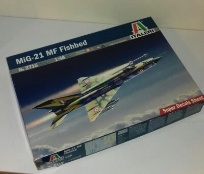MIG 21 MF ITALERI KIT 1/48 2715 SUPER DECAL SHEET+ INT. IN RESINA PAVLA - Immagine 1 di 2