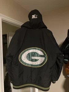 Chaqueta De Colección NFL Green Bay Packers Puffer Parka Starter Mediana Bombardero Rara - Imagen 1 de 2