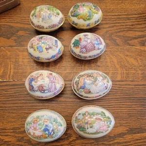 Qty 8 Lenox Easter Egg Trinket Boxes 1985-1992 Limited EDITION - Picture 1 of 7