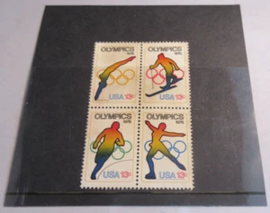 1976 OLYMPICS USA BLOCK OF 4 13C STAMPS MNH IN STAMP HOLDER - Picture 1 of 5