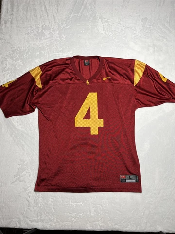 Vintage Nike Authentic NCAA USC Trojans Jersey # 4 Size L Cover