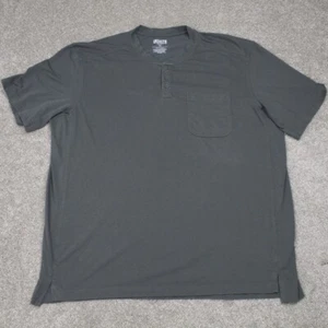 Duluth Longtail-T CoolMax Henley Shirt Mens 2XL XXL Gray Cotton/Poly Blend S/S - Picture 1 of 11