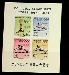 HAITI Sc C226 NH SOUVENIR SHEET OF 1964 - OLYMPICS - Picture 1 of 1