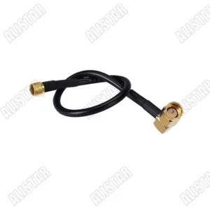 L5 Microdot 10-32UNF Male Plug to SMA Male Right Angle Pigtail Cable RG174 Flaw - Picture 1 of 1