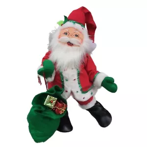 Annalee Santa Puppe 20" groß 75. Ausgabe 2010 grüne Tasche Weihnachtsgeschenke Claus - Bild 1 von 11