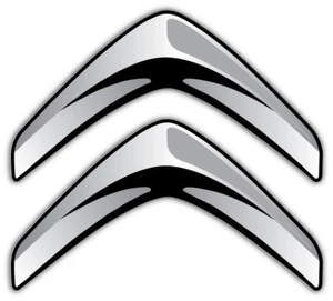 Citroen Silver Logo Sticker Car Bumper Decal - 3'', 5'' or 6'' - Picture 1 of 1