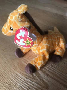 Rare 1995 Twigs The Giraffe TY Beanie Baby *PVC* Tag Errors Style 4068 RETIRED - Bild 1 von 6