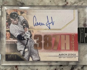 2020 Topps Luminaries Aaron Judge 07/10 Hit Kings Gold Auto