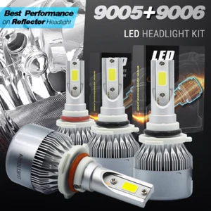 9005+9006 LED Combo Total Faro Kit Bombillas Luz Alta Baja 6000K 450000lm - Imagen 1 de 11