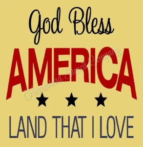 ARTÍCULO DE PLANTILLA REUTILIZABLE 9551 I 10"x10" Plantilla God Bless America, SIGNO HÁGALO USTED MISMO, - Imagen 1 de 1