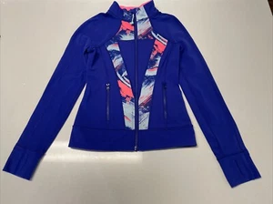 Girls Size 10 Ivivva By Lululemon Full Zip Up Jacket w/ Thumbholes - Mint Cond. - Picture 1 of 11
