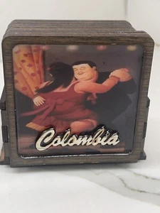 BOTERO RESIN WOOD COASTERS 3” NEW . - Picture 1 of 11