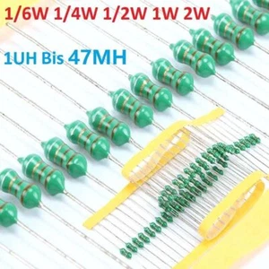 1/6W 1/4W 1/2W 1W 2W Color Ring Inductor/Induktivität Axial DIP Choke Coil - Picture 1 of 6