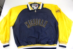 Chalk Line Jacket Men's Sz XL Blue Yellow Michigan Wolverines Windbreaker - Picture 1 of 6