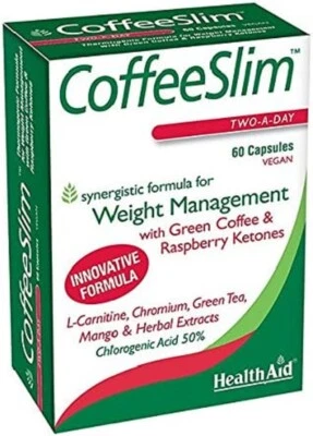 HealthAid Coffee Slim 60 Vegan Capsules For Weight Management - Image 1 of 4