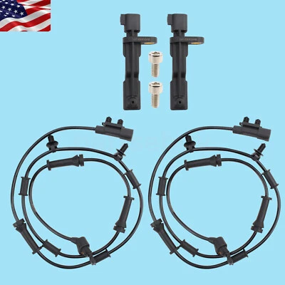 Front Rear ABS Wheel Speed Sensor Set of 4 For Jeep Wrangler 2007-2017 3.6L 3.8L - Image 1 of 4