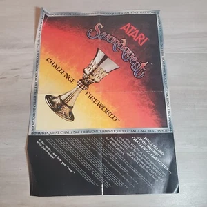 Atari 1982 Swordquest Fireworld Contest Entry Form Fold Out To Win 25g Chalice - Picture 1 of 10