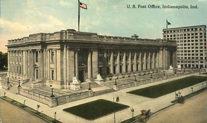 Postal de 1913 de la oficina de correos de Estados Unidos Indianápolis Indiana vista aérea - Imagen 1 de 2
