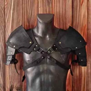Mittelalter Schulterrüstung Wikingerzeit Lederrüstung Schulterrüstung SCA LARP - Bild 1 von 12