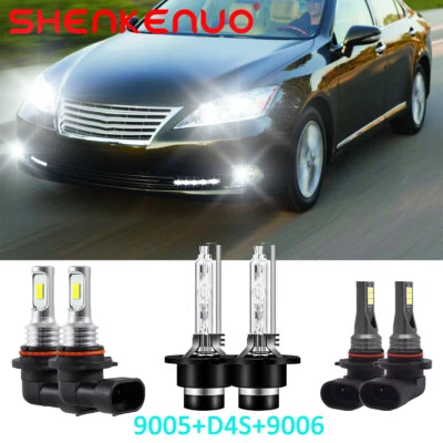 For Lexus ES350 2007-2012 LED HID Headlight High&Low Beam + Fog Light Bulbs Kit - Image 1 of 4