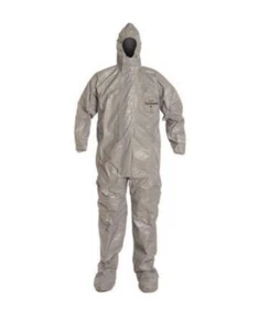 Mono LG Dupont Tychem F SafeSPEC TF169TBY con capucha de ajuste de respirador - Imagen 1 de 3