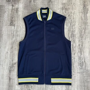 Armani Exchange A|X Vest M Full Zip Logo Jacket PROTOTYPE 2 Navy Yellow 2011 - Picture 1 of 12