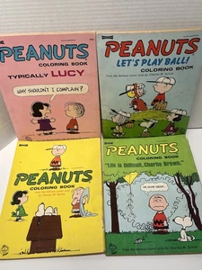 💥Lote de libros para colorear de colección de los años 60 Peanuts X4 Charlie Brown Saalfield ¡Envío de 1 día!👍 - Imagen 1 de 24