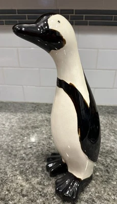 Global Views 13 дюймов высокая керамическая художественная фигурка пингвина скульптура океан прибрежный декор - Изображение 1 из 4