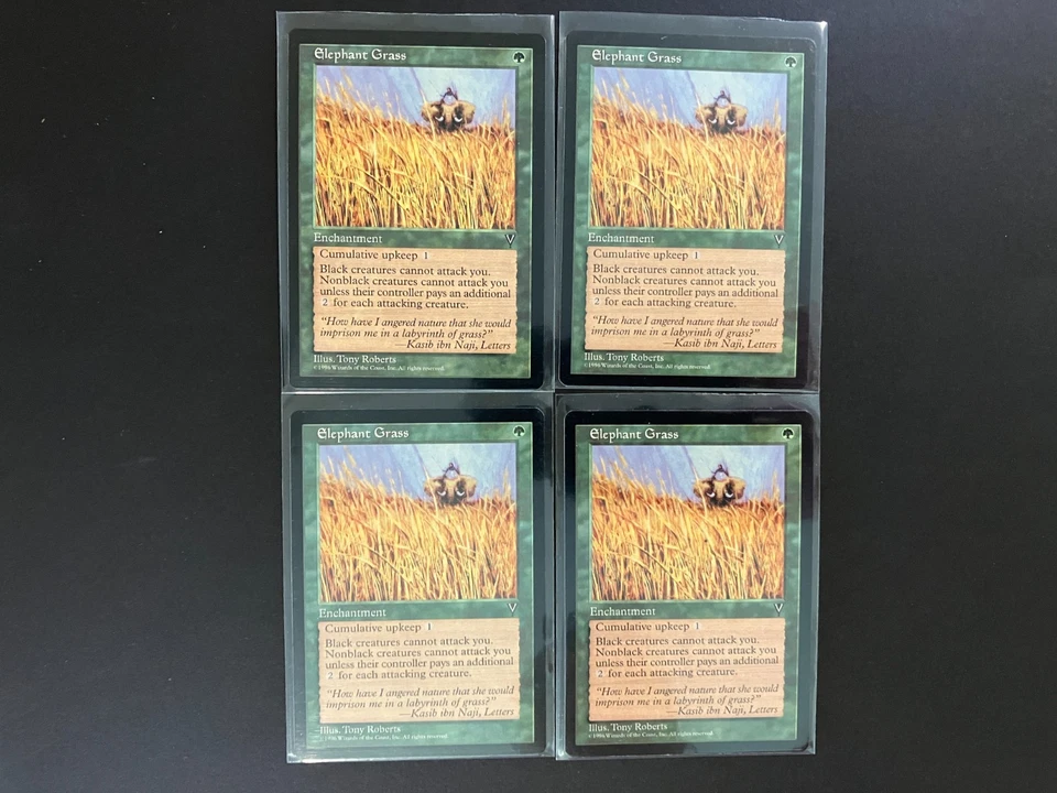 4 x ELEPHANT GRASS from Visions Magic the Gathering 1996 MTG Vintage Green - Image 1 of 1