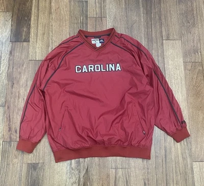 Russell Athletic Mens Jacket XL Red SC Carolina Windbreaker Spellout Vintage - Image 1 of 4