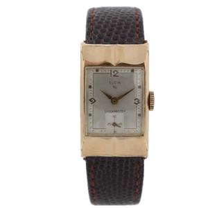 Orologio da polso meccanico uomo vintage Elgin 6524 Milburn 17 Jewel 674 USA 10k GF - Foto 1 di 4