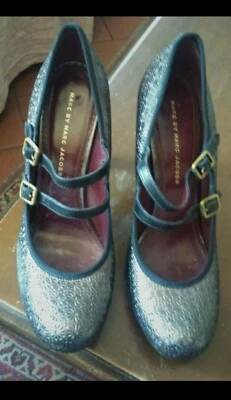Scarpe Decolté Marc by Marc Jacobs numero 40 tacco 10 argento  - Immagine 1 di 4