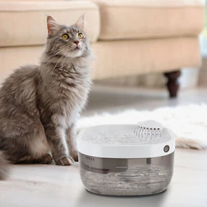 Modern Cat Water Fountain Pet Water Fountain Cat Drinking Fountain CYD003 White - Picture 1 of 24