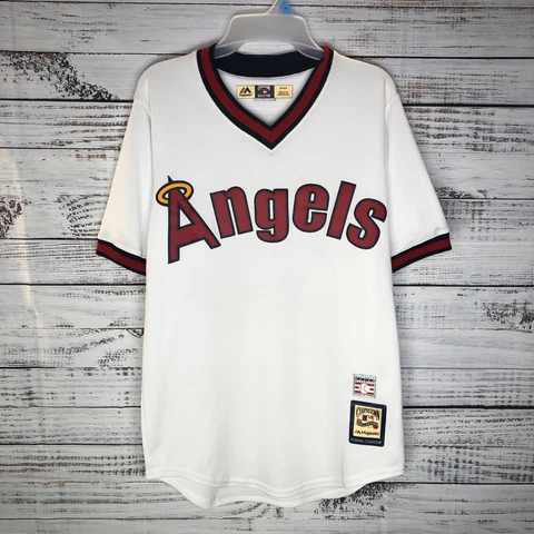 Majestic Cool Base Reggie Jackson #44 California Los Angeles Angels Jersey Small Cover