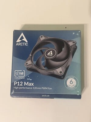 ARCTIC P12 Max (black) High-Performance 120mm Gehäuse Lüfter Case Fan PC B-Ware - Image 1 of 3