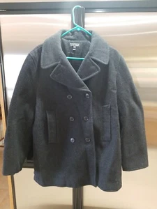Ralph Lauren POLO Jeans black wool blend classic peacoat Jacket XL USA - Picture 1 of 10