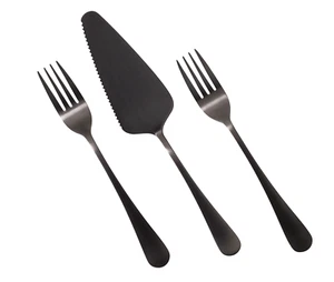 Black Wedding Cake Server Set - Picture 1 of 3