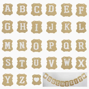 Flagge Buchstaben + 3 Meter Dekoband  Hochzeit Weihnachten Geburtstag Party  - Bild 1 von 30