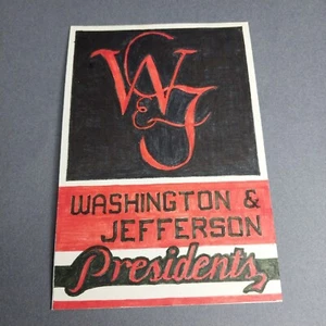 Washington & Jefferson Presidents Pennsylvania 4x6 Scrapbook Shadowbox Artwork - Picture 1 of 1